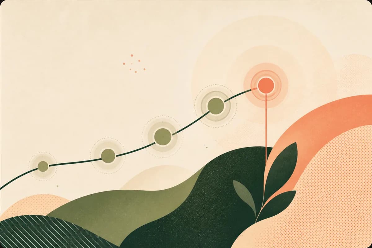 Flowing email signals resolving into a clear analytical pattern