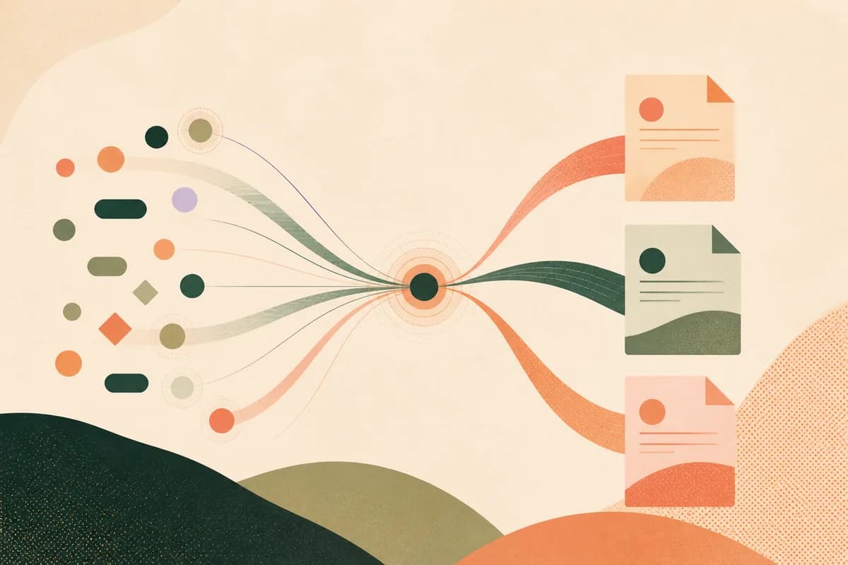 Contact data combining into individually composed messages