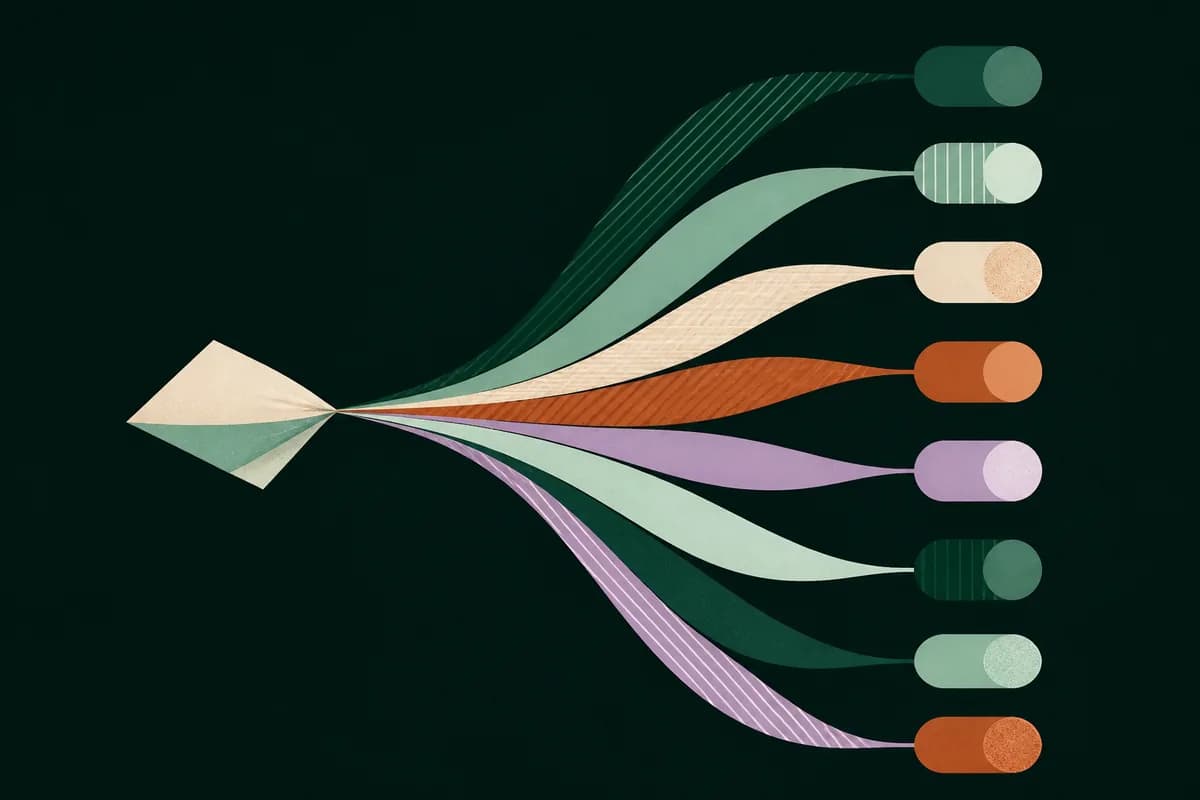 One message branching into distinct personalized deliveries