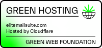 elitemailsuite.com: green hosting through Cloudflare, checked by Green Web Foundation